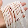 Exquisitas cuentas de concha blanca cilíndrica de agua dulce natural para accesorios de joyería DIY, joyería semiacabada hecha a mano, venta al por mayor