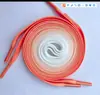 Zapatos Blancos de Degradado Colorido con Estampado de Patrón Arcoíris de Doble Capa, Cordones Brillantes, Cordones Multicolor al por Mayor Personalización