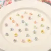 Colgante de correa de resina con flores mini, materiales para joyería DIY hechos a mano con cuentas para hacer pulseras, collares y accesorios colgantes