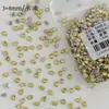 Rhinestones de circonita amarillo dorado para decoración de uñas, mini strass pequeños de color amarillo de fondo plano y forma irregular, efecto iluminador, accesorios de decoración de uñas ponibles