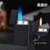 Rueda de esmerilado de metal tres fuego encendedor ultradelgado Langsheng encendedor de cigarrillos por inducción regalos creativos logo con grabado láser venta al por mayor