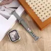 Adecuado para Apple Iwatch10 Correa de Reloj Cintura Pequeña Remache Hebilla Doble Fina de Tachuelas Cadena de Reloj de Cuero para Mujer
