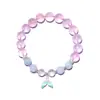 Diseño Original Pulsera de Cristal Natural Pulsera de Perlas de Sirena Pulsera de Cristal Rosa Combinación Múltiple Joyería Highlanbao Joyería