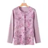 Tejido de Primavera Suéter de Cuello Redondo para Adultos Mayores Mangas Anchas Cardigan Pijama de Algodón Puro para Mujeres y Mayores Ropa de Casa Engrosada para Primavera y Otoño para Traje Hombres