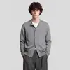 Cárdigan de punto para hombre APO, estilo "old money" transfronterizo, holgado y casual, de manga larga, suéter de imitación de dos piezas