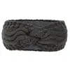 Acessório de Cabelo de Lã Acrílica Estilo Coreano com Laço e Forro de Fleece Transfronteiriço, Faixa de Cabeça Cruzada de Lã com Forro de Fleece Estilo Europeu e Americano, Protetor de Orelha para Lavar o Rosto