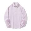 Camisa Casual Retro Americana de Manga Larga para Hombre con Diseño de Bloques de Color a Rayas, Bolsillo, Corte Holgado y Chaqueta Bordada en 3D