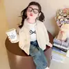 Chaqueta con Lazo para Niñas 2026, Nueva Moda Casual de Primavera y Otoño, Abrigo con Lazo para Niñas Pequeñas