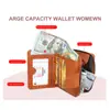 Cartera para Mujer RFID Moda Europea y Americana Nueva, Simple Retro de Longitud Media con Múltiples Ranuras para Tarjetas, Cartera Femenina Transfronteriza