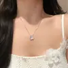 Collar de Trébol de Cuatro Hojas de Plata de Ley S925 Más Vendido en Xiaohongshu, No se Desvanece, Colgante de Moda para Mujer, Joyería Transfronteriza