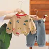Ropa Nueva Elegante para Bebé de Primavera y Otoño, Conjunto de Dos Piezas de Sudadera Fresca con Tema de Coches, Conjunto de Ropa de Otoño para Niños Estilo Coreano