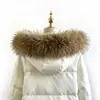 Cuello de Piel Sintética de Mapache al por Mayor para Chaquetas de Plumas y Abrigos de Algodón, Cuello de Piel Sintética Universal para Sudaderas de Punto, Borde de Capucha, Cuello Recto