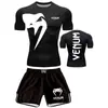 Traje Esportivo de Boxe, Macacão de Luta, Luta Sanda, Shorts de Manga Curta UFC, Uniforme de Treinamento, Conjunto de Duas Peças, Fitness da Moda