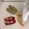 Zapatos Planos Mary Jane para Mujer de Corte Bajo, Vintage, Gamuza, con Cordones, Suela Suave, Cómodos, Multicolor, Versátiles, Zapatos de Ballet 2026