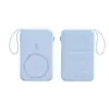 Cargador Inalámbrico Magnético 22.5W Carga Súper Rápida 10000mAh Pantalla Digital Soporte Cordón de Doble Línea Batería Externa