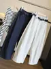 Moda Estilo Coreano Calça Casual de Perna Larga Foice Feminina Outono Novo Cintura Alta Cobre o Quadril Emagrecedora Solta Versátil Calça Balão