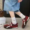 Zapatillas de Entrenamiento Alemanas Retro de Suela Gruesa para Mujer, Novedad Otoño 2026, Zapatillas Casuales Versátiles de Suela Blanda, Zapatos de Tabla con Cordones, Zapatos de Forrest Gump