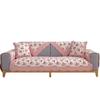 Almofada de Sofá de Algodão Lavado Estampada Pastoral Quatro Estações Estilo Coreano Simples Almofada de Sofá com Flores Pequenas Toalha de Braço