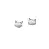Gatito ~ pendientes lindos de piedra de ojo de gato pendientes de plata s925 aguja de temperamento simple exquisito dulce brillante joyería de oreja