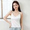 Camisola com Bojos, Não Precisa Usar Sutiã, Tudo-em-Um Novo Estilo 2025, Costas Bonitas Sem Costura, Top Básico Feminino Tamanho Grande