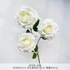 Ramo falso de simulación de color blanco terminado con flores de seda artificial para boda, fila de flores de plástico, arreglo de boda de alta calidad