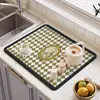 Tapete Drenante para Barra de Cocina Posavasos Absorbente de Grafeno Tapete Aislante para Mesa de Té Secado Rápido Sin Lavar para Tazas y Vasos Mesa