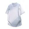 Camiseta de Manga Corta para Hombre con Puntada de Contraste, 100% Algodón, Marca de Verano de Moda, Corte Holgado, Sensación de Alta Calidad, Ropa de Verano de Media Manga, Top de Diseñador