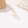 Soporte de Anillo de Perla Hecho a Mano, Anillo Abierto de Circonita Simple y de Alta Gama, Diseño Pequeño, Accesorios de Joyería de Mano Modernos y de Lujo Ligero