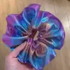 Venta directa de fábrica de accesorios para el cabello, anillo para el cabello de niña con temperamento, anillo para el cabello de gran tamaño y colorido para el intestino grueso transfronterizo de Europa y Estados Unidos