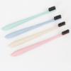 Paja de trigo tubo individual carbón de bambú cepillo de dientes portátil viaje adulto fino cerdas suaves cabeza pequeña Fábrica en stock al por mayor