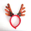 Chifres de Rena Alce com Orelhas Faixa de Cabeça de Natal Decoração de Natal Adereços de Performance Cabeça com Sino Grande Cosplay
