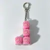 Chaveiro Botão Luminoso de Patinha de Gato Chave de Teclado Switch Tecla de Teclado Brinquedo Descompressão Pingente de Bolsa Chaveiro