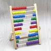 Educación Temprana Preescolar Bastidor de Conteo de Diez Niveles de Madera Ábaco de Suma y Resta Matemáticas Bastidor de Ábaco Infantil Contador