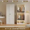 Armário de Aço para Casa Quarto Montagem Simples Armário de Metal Área Total para Pendurar Armário de Armazenamento de Roupas