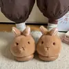 Pantufas de algodão fofas em formato de coelho para mulheres, novo estilo outono/inverno 2026, adequadas para uso interno e externo, quentes e confortáveis para usar em casa, e perfeitas para recuperação pós-parto. Macias e felpudas