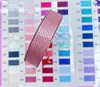 Cinta de lunares de 25 mm para envolver regalos, atar pasteles, materiales para accesorios de cabello DIY, poliéster, en stock, venta al por mayor, múltiples colores