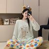 Pijamas Nuevos para Mujer Primavera y Otoño Mangas Largas 2025 Otoño e Invierno Dibujos Animados Dulces Sueltos Ropa de Casa Ropa para Niñas Venta al por Mayor