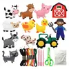 Kit de Costura para Educación Temprana Infantil Animales de la Selva Kit de Manualidades DIY de Fieltro Juguetes Soporta Personalización