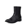 Botas Martin Salto Grosso Baixo Botas Femininas plus size 4840 Outono/Inverno Novo Europeu e Americano Ocidental 2024 Salto Botas de Comércio Exterior Botas Femininas Algodão