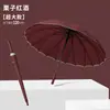Guarda-chuva Longo com 24 Varetas para Mulheres, Reforçado, Espessado, Forte e Resistente a Tempestades, Guarda-chuva Automático Especial Grande de Peça Dupla