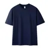 [Camiseta de Algodón Tecnológico] Algodón de Xinjiang Puntada Triple 7A Antibacteriana y Antiácaros Corte Holgado Color Sólido Casual Camiseta de Manga Corta para Niños