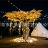 Bambu Nandina Luminoso Simulados para Adereços de Filme, Decoração Externa e Árvores Artificiais de Fibra de Vidro em Larga Escala