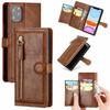 Para IPHONE11 funda de cuero multifuncional con cremallera retro Apple 12 funda billetera plegable XS MAX funda para teléfono con tarjetero