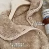 1216 Otoño Invierno Nuevo Conjunto de Pijama de Terciopelo Jaspeado con Solapa y Botones para Mujer Terciopelo Plus Engrosado Cálido de Invierno Ropa de Casa