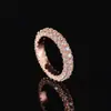 Estilo Ins europeo y americano diseño simple de tres lados con circón anillo de pareja personalidad anillo hip hop una generación de R7958
