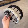 Diadema Ondulada de Tela de Lunares Estilo Bosque para Mujer, Suave Accesorio para el Cabello para Coronilla Alta, Adecuada para Lavarse la Cara y el Uso Diario