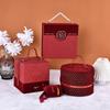 Caja de Regalo con Diseño de Camelia para Recuerdos de Boda, Caja de Terciopelo de Alta Gama con Tapa para Dulces de Boda