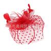 Sombrero de copa de malla para novia europeo y americano, tocado de malla, tocado de flor y plumas, accesorios para el cabello de novia, temporada de carreras de caballos, tocado de malla