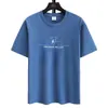 Comercio Exterior Verano Tendencia Simple Versátil Seda de Hielo Manga Corta Talla Grande Malla Secado Rápido Transpirable Estampada Cuello Redondo Camiseta para Hombre 12
