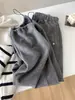 Altamente recomendado! Calças de Lã Cinza com Forro de Fleece Estilo Coreano para Mulheres, Calças Jogger Quentes de Inverno, Calças Casuais Bidirecionais